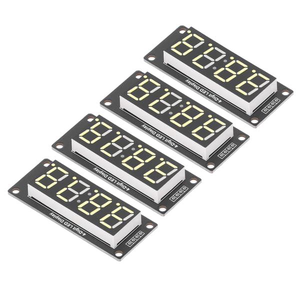 4-pak 0,56\" gul 4-cifret LED 7-segment displaymodul TM1637 urkort MRA041E
