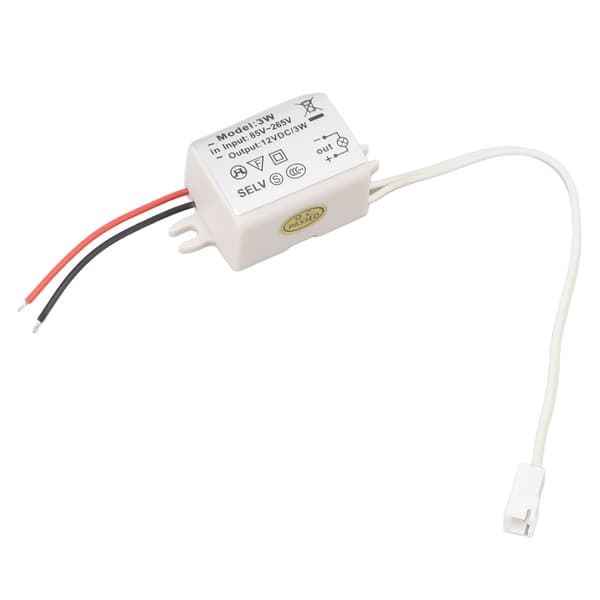 LED-drev strømadapter DC12V 3W kompakt overspændingsbeskyttelse til LED-strips, LED-pærer, industrilamper