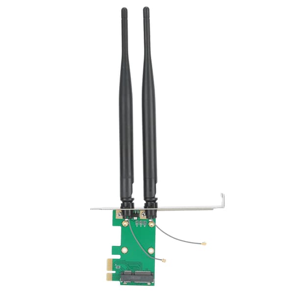 Mini PCIE til PCIE Adapterkort Trådløs Wifi Stationær Computer Netværkskonverter (6DB Antenne)