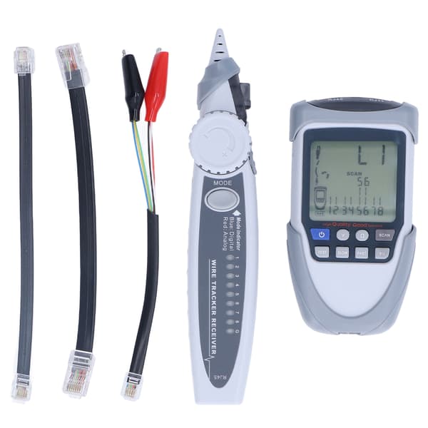 Netværkskabeltester LCD Digital Analog Multifunktion POE Wire Tracker Line Finder med taske