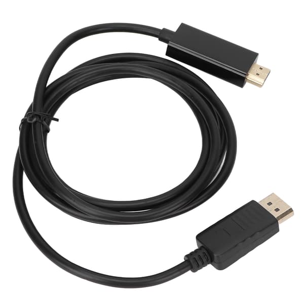 DisplayPort til HD Multimedia Interface-adapter til tv'er og computere, 1,8 m/5,9 fod, 1080p DP til HD Multimedia Interface