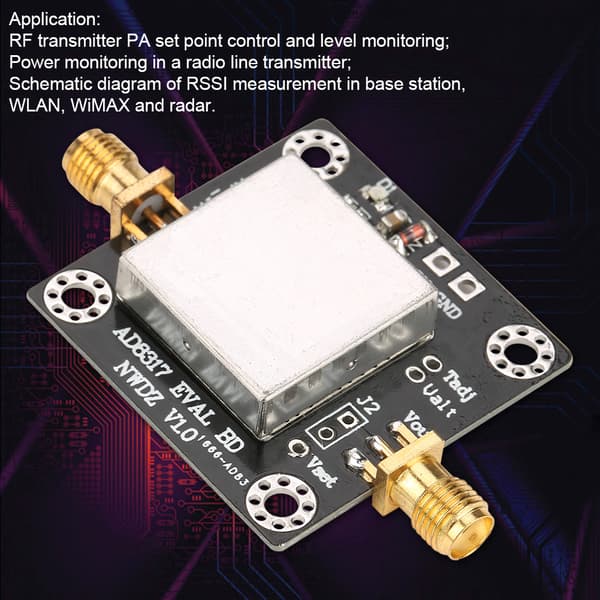 AD8317 1M-10GHz 60dB RF effektmåler Logaritmisk detektorkontroller til forstærker