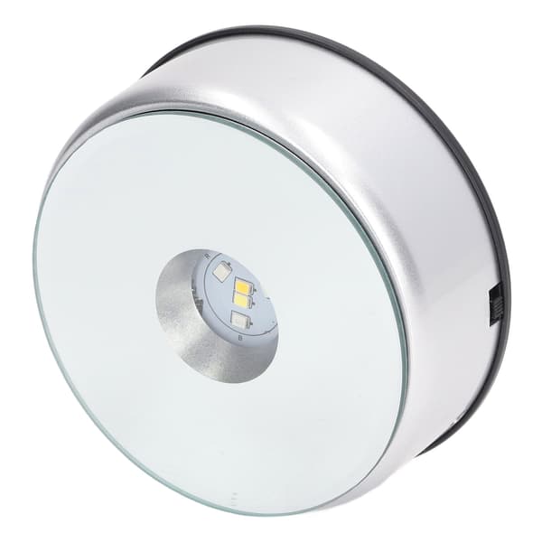 Roterande displayställ 360° LED-bas, 80s/varv, USB-driven, för koppar och kristaller