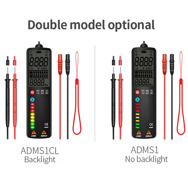 Berøringsfri LCD Digital Dual Mode Smart Multimeter Spændingsdetektor Modstandsfrekvenstester