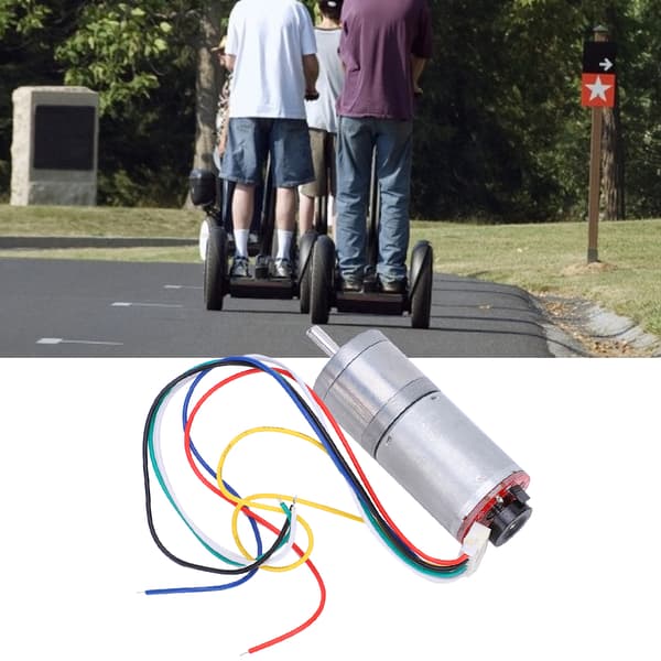 DC-växelmotor 12V 10RPM med encoder, GA25-370 borstmotor, koppar- och rostfri stålreducerare