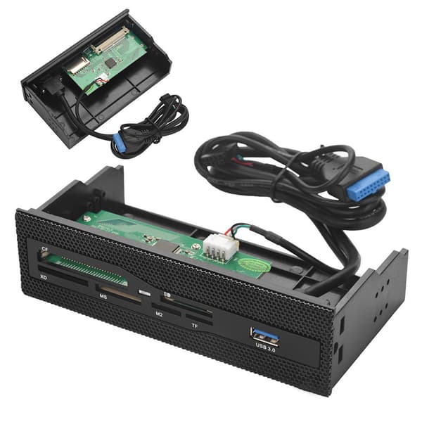 PC Intern Kortläsare USB 3.0 Port M2 SD MS XD CF TF Kort Dashboard Frontpanel
