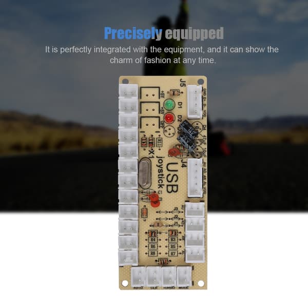 Arcade Game USB Encoder Knappkontroll för Raspberry Pi Värd PC Spelmaskin Svart CY-822A