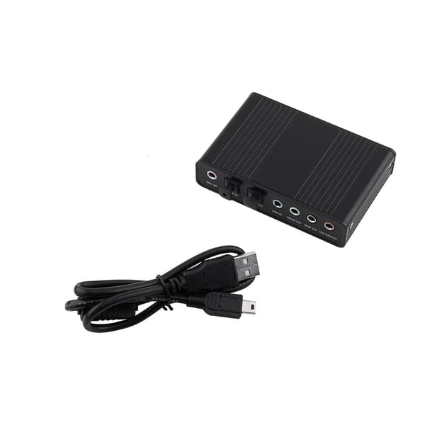 6-kanals lydkort USB ekstern digital optisk SPDIF lydudgangsadapter til pc