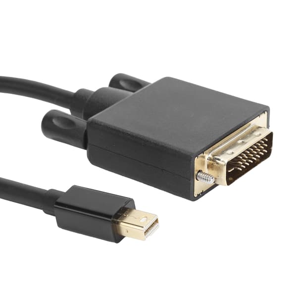 Mini DP til DVI-kabeladapter Kobberleder 4K 1080P med ABS-hus 1,8m/5,9ft