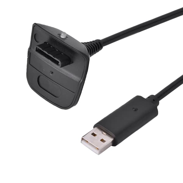Microsoft Xbox 360 -langattoman ohjaimen USB-pikalatauskaapeli (musta)
