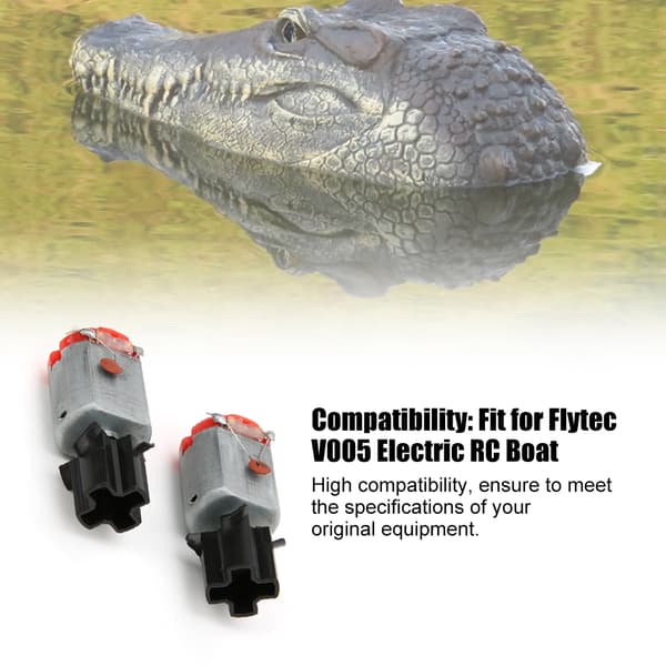 Elektrisk RC Imitation Krokodille Legetøjsbåd Propel Motor Tilbehør Passer til Flytec V005