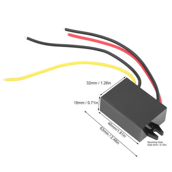 12V til 48V Step-Up Konverter 1.5A Vandtæt DC Boost Regulator til LED Strip, Kamera, Router