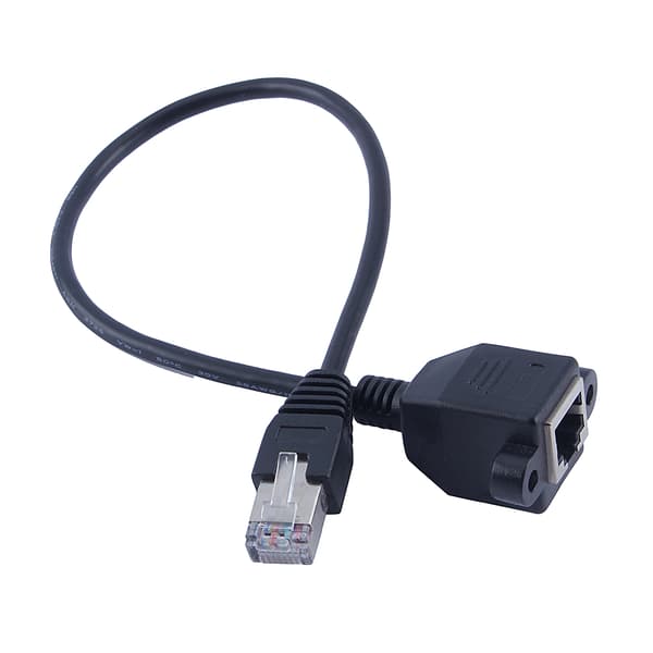 30 cm RJ45 han til hun skruepanelmontering LAN Ethernet netværksforlængerkabel