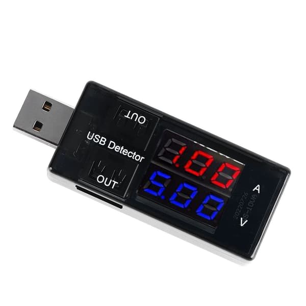 USB-tester, dobbelt display multimeter, højpræcisions spændingsstrømkapacitetsmåler 3-20V 0-3A