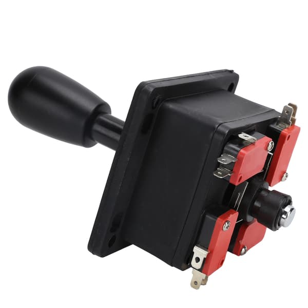 Arkadespil DIY-sæt Joystick-tilbehør med USB-encoderkortadapter til pc-spil Sort