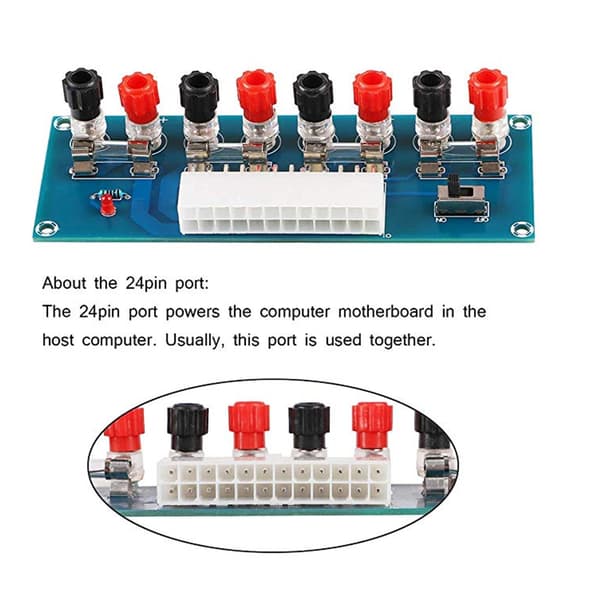 XH-M229 24-bens ATX-port strømindikator strømafbryder til computerprojekter indlejrede systemer