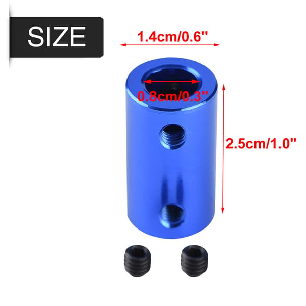 Aluminium Stepper Motor Akselkobling Koblingstilbehør til 3D-printer 5*8mm