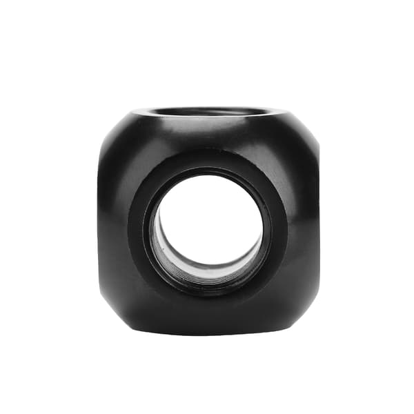 Computer vandkøling fitting sfærisk konnektor G1/4 gevind 3-vejs messingadapter (sort)
