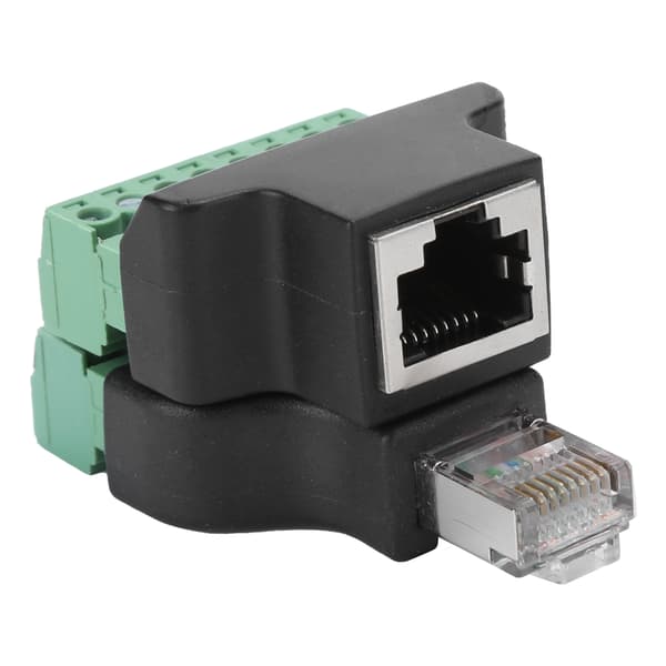 2 stk. RJ45 hun til han skrueterminal 8-benet CCTV Digital DVR Adapterstik