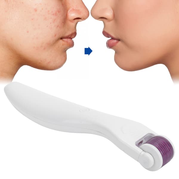 Mikronåls Derma Roller Vibrations Mikronåls Ansiktsroller Fotonterapi Ljusroller