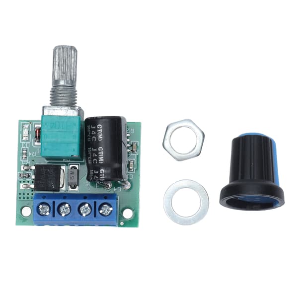 PWM Motorhastighedsregulator 4.5V-35V DC Regulator LED Dæmperknap 0-5A