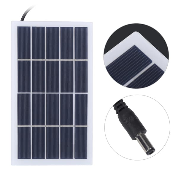 2W 5V Polysilicium Solcellepanel med DC-interfaceopladning til 3.7V Batteri Udendørs Havelampe