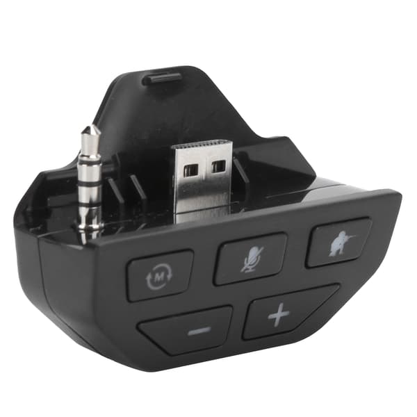 Headset Adapter Controller Audio Adapter Hovedtelefon Konverter til Xbox One Trådløs Gamepad Sort