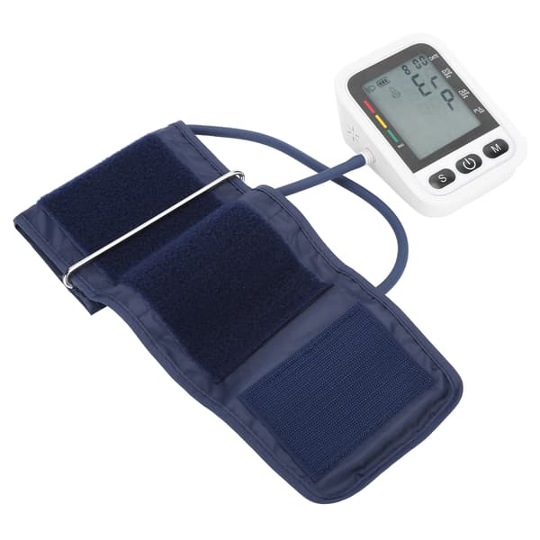 Automatisk Digital Blodtryksmåler Sphygmomanometer Tonometer til Måling af Overarm Sort og Hvid