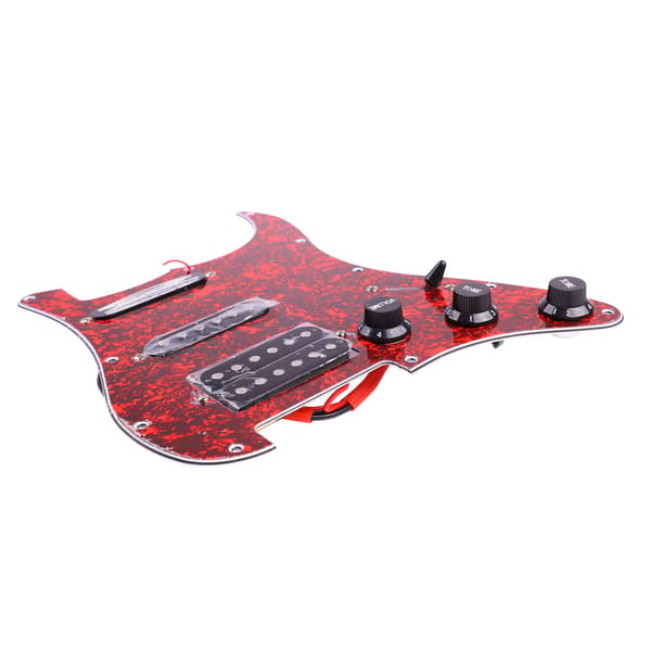 Elgitarr Plektrumskydd Förkopplade Enkel Dubbel Spole Pickuper 1 Volym 2 Ton Kontroller Laddad Pickup Platta