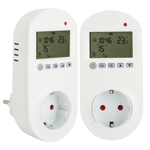 16A EU 230V Programmerbar Plug-in Termostat Elektrisk Varmetemperaturregulator