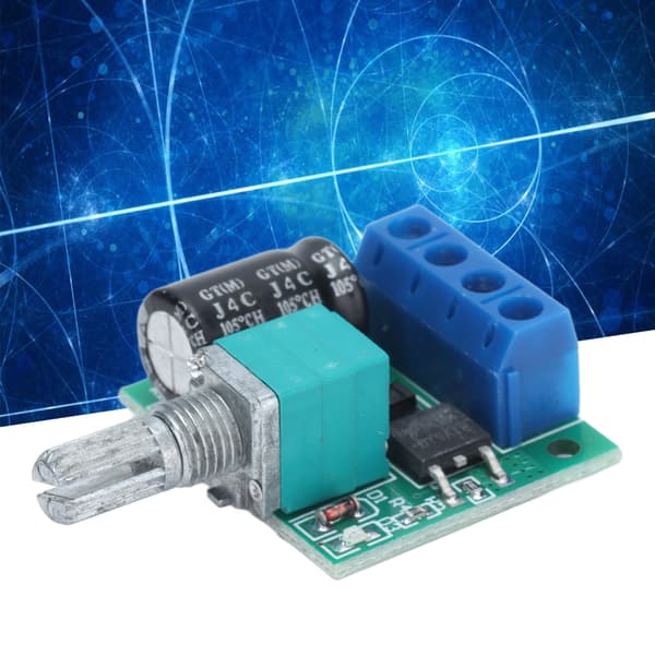 PWM Motorhastighedsregulator 4.5V-35V DC Regulator LED Dæmperknap 0-5A