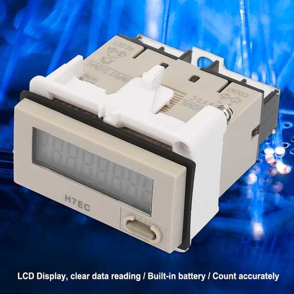 H7EC NV DC 3-36V Digital Elektrisk Tæller Totalisator med 8-cifret LCD-display