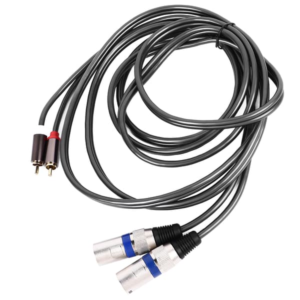 2 RCA til 2 XLR-kabel Han Fleksibel PVC til hjemmebiograf-lydenhedsforbindelse 3 meter
