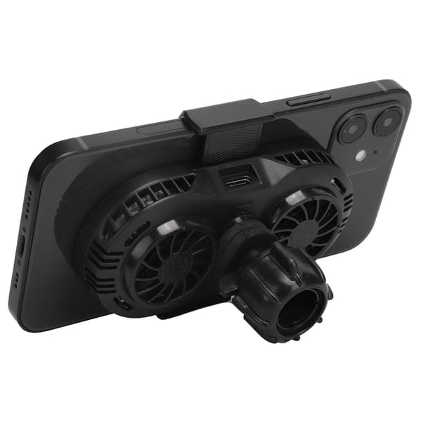 Mobiltelefon Halvleder Køleventilator Bærbar Telefonkøler Køleplade til Gaming (Sort)