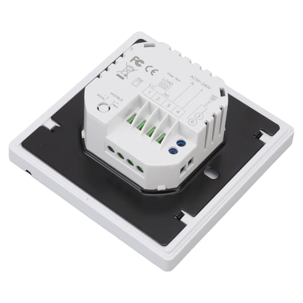 Smart termostat til hjemmet, programmerbar app-stemmestyring, elektrisk gulvvarme, temperaturregulator til ZigBee AC 95‑240V Hvid