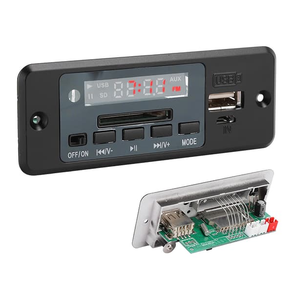 5V MP3 Audio Decoder Modul USB FM Radio MP3 Afkodningskort Musikafspiller med Strømforstærker Sort