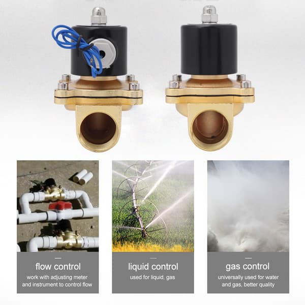 DC12V R1 DN25 Normalt stängd magnetventil i zinklegering för vatten, luft, olja
