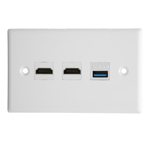 HD Multimedia Interface Ethernet USB Väggplatta 2 Port HD Multimedia Interface Keystone 1 Port USB 3.0 Väggplatta