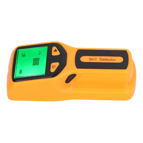 Stud Finder Vægscanner Sensor 5 i 1 Detektor HD LCD-skærm til Træ AC-ledning Centerkant Gul
