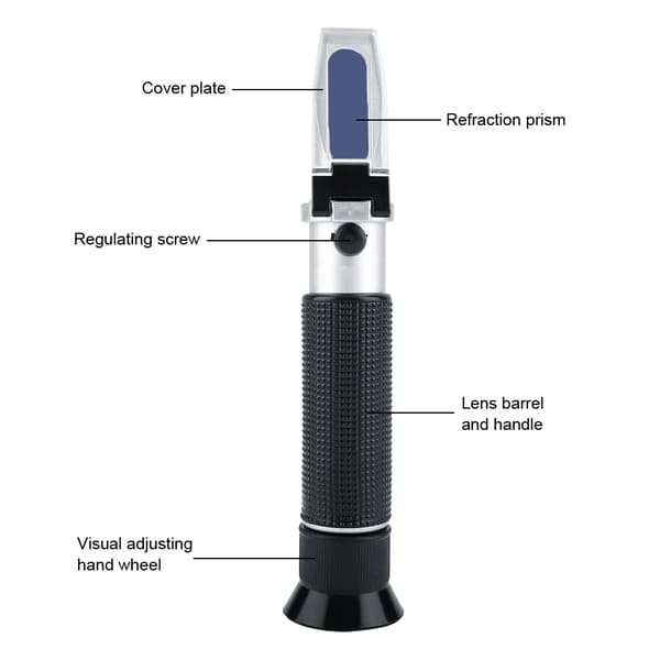 Professionel 0-10% Brix Refraktometer Bærbar Honning Sennep Druemost Sukker Tester