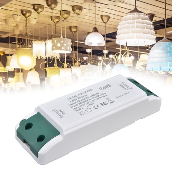 LED Transformer 24V DC 2A 48W Konstant Strøm LED Strømforsyning Driver til Hjem og Kontor AC100‑240V