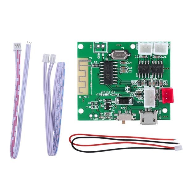 Bluetooth 5.0 2*5W Forstærkerkort AUX Audio Input Strømforstærkerkort 3.7V 5V