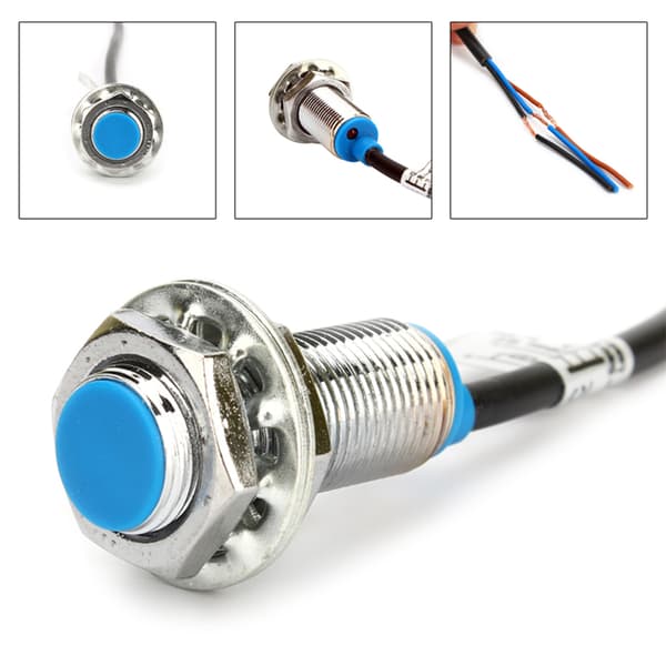 Hall-effektsensor närhetsbrytare NPN 3-trådar normalt öppen med magnet