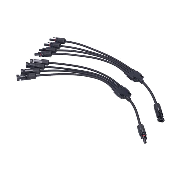 Solpanelkontakt 4-gren Y-typ parallellkontakt Solpanel förlängningskabel PV-kabeladapter