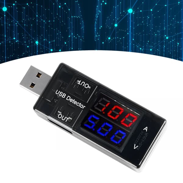 USB-testare, multimeter med dubbla skärmar, högprecisionsspänningskapacitetsmätare 3-20V 0-3A