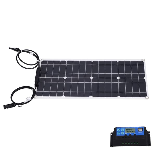 25W Monokrystallinsk Solpanel Kit 30A Ladecontroller Højeffektivt PV-modul til autocampercamping