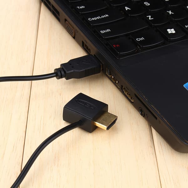 HDMI han til HDMI hun adapterstik 50 cm USB 2.0 oplader strømkabel HDMI-kabel