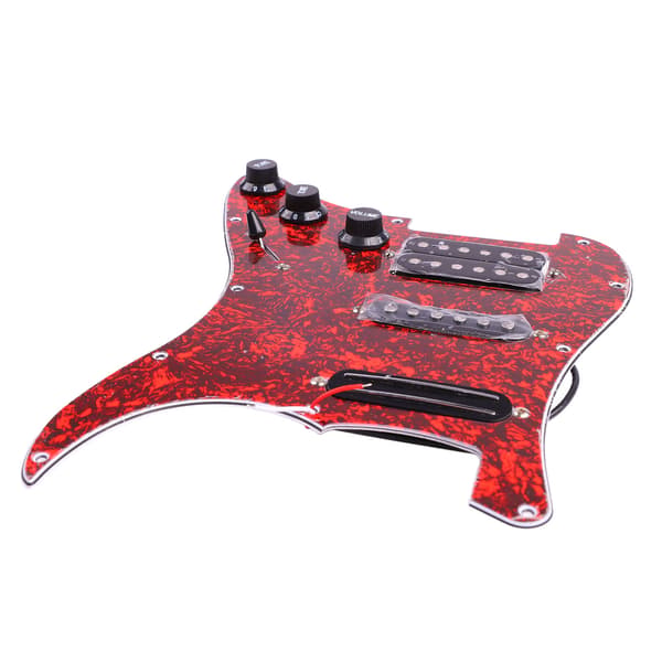 Elgitarr Plektrumskydd Förkopplade Enkel Dubbel Spole Pickuper 1 Volym 2 Ton Kontroller Laddad Pickup Platta