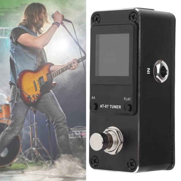 Elgitarrpedaltuner Bas 430‑450Hz True Bypass-omkopplare Aluminiumlegering AT‑07