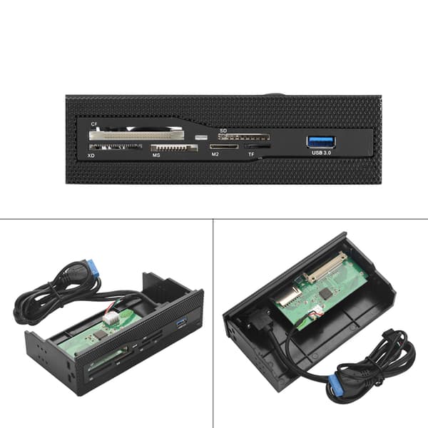 PC Intern Kortläsare USB 3.0 Port M2 SD MS XD CF TF Kort Dashboard Frontpanel